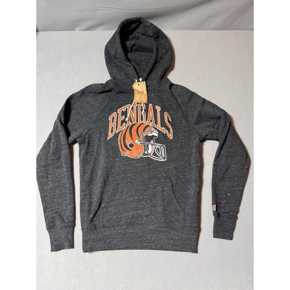 NWT Cincinnati Bengals Sweatshirt Sz Small Homage Hoodie NFL Mint Gray